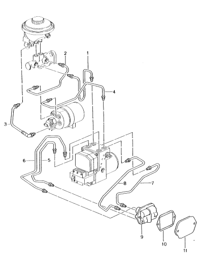 604-005 - Conduite de frein
Partie avant