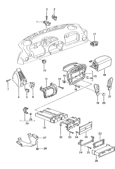809-001 - Elements carross.amovibles
Garniture du tableau de bord