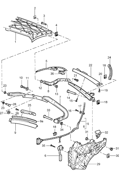 811-007 - eventail capotage
pieces detail