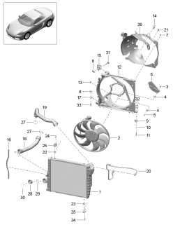 105-015 - Refroidisseur a refrigerant
Refroidisseur a eau
Ventilateur du radiateur
Partie avant