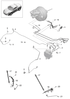 604-005 - Conduite de frein
Partie avant