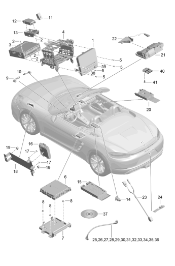 911-000 - Unite de commande
Systeme de navigation
Calculateur central
Television
micro
Camera