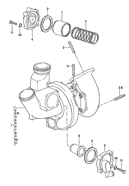 202-025 - Turbocompresseur a gaz d'ech.