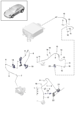 107-025 - Cable de commande
regulat. pression suraliment.
Pompe a liq. refroidissement
Valve de derivation