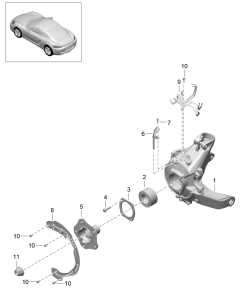 501-020 - Essieu arriere
Support de roue
Moyeu de roue