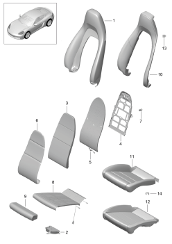 817-017 - Partie en mousse
garnitures de dossier
garnitures de sieges
Siege Sport Plus