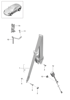 812-000 - ceinture de securite 3 points