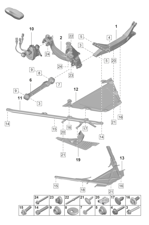 501-010 - Essieu arriere
Traverse