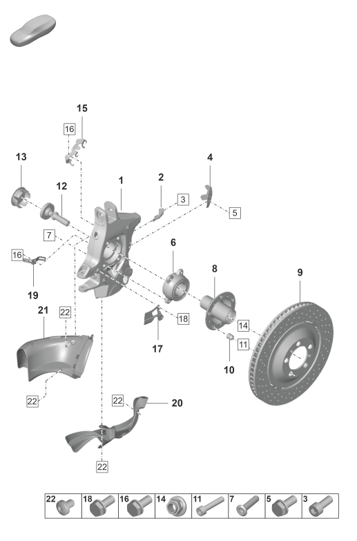 401-060 - Support de roue
Moyeu de roue