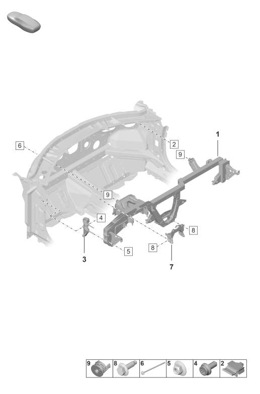 809-200 - support montage p.tabl.de bord