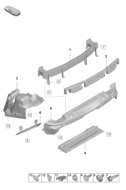 802-900 - support de pare-chocs
et
Bouclier thermique