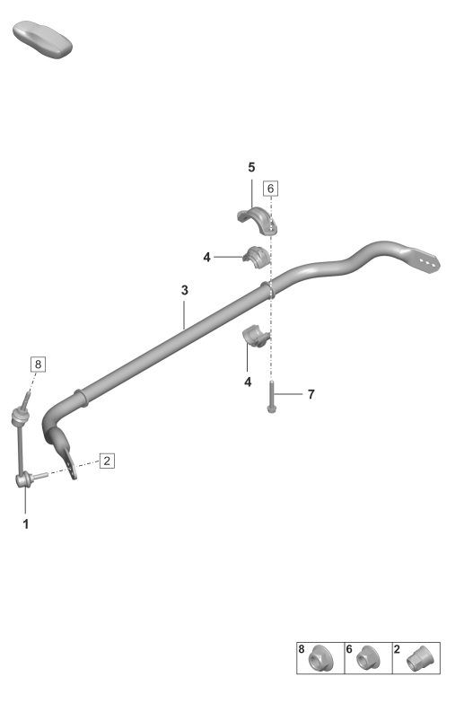 402-100 - Barre stabilisatrice
biellette d'appui