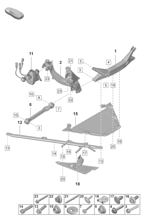 501-000 - Essieu arriere
Traverse