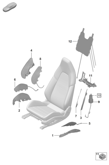 817-620 - Composants pneumat. pour siege
p. vehicules avec reglage
electr. sieges 18 courses