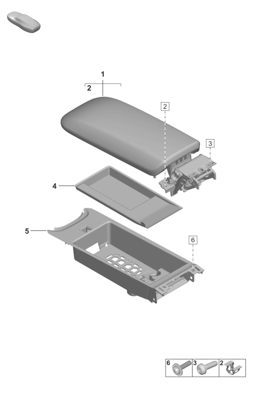 809-350 - Console centrale
Elements carross.amovibles