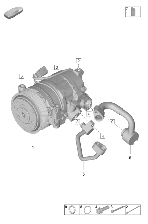 814-200 - Compresseur de climatiseur
Fluide frigorigène R1234yf