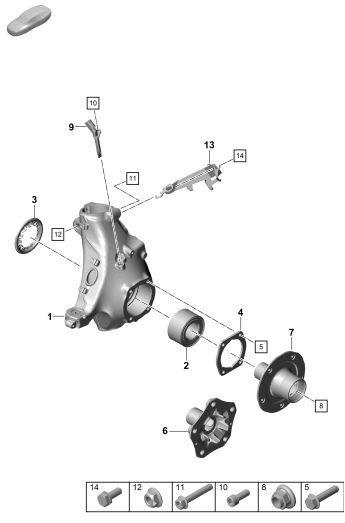 401-005 - Support de roue
Moyeu de roue