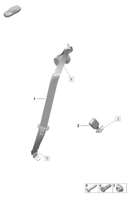 812-005 - ceinture de securite 3 points
Boitier de verrouillage