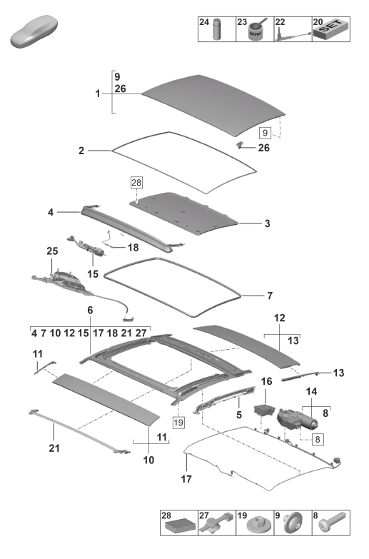 811-000 - Toit coulissant/relevable