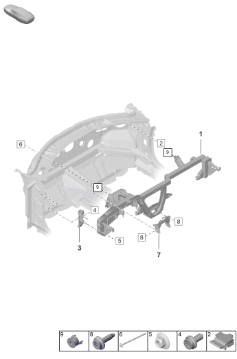 809-200 - support montage p.tabl.de bord