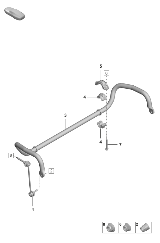 402-050 - Barre stabilisatrice
biellette d'appui