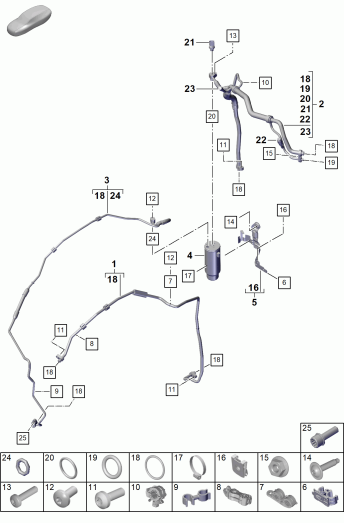 814-710 - Climatiseur
Conduite de frigorigene
(soupape de detente > deshydrateur)