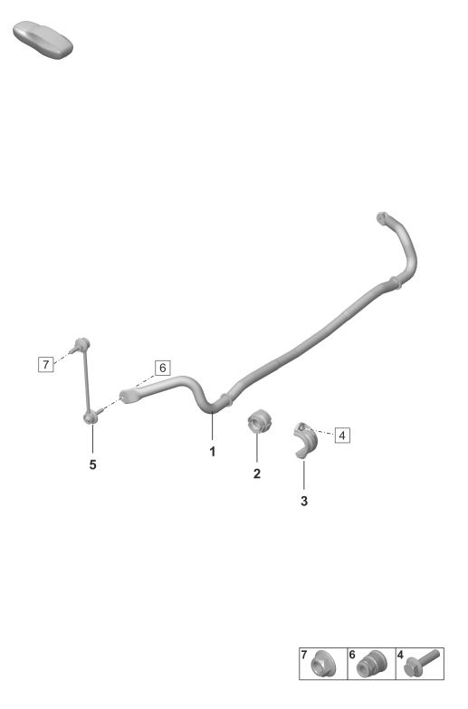 501-020 - Barre stabilisatrice
biellette d'appui