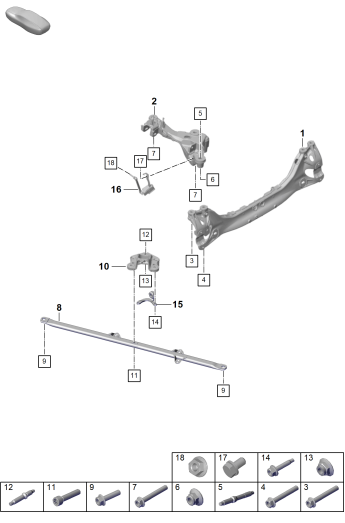 501-007 - Essieu arriere
Traverse