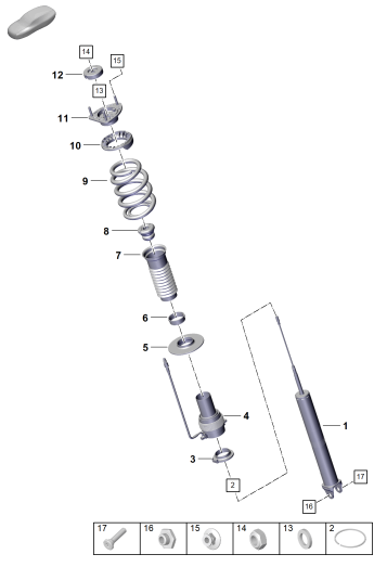 502-015 - suspension
Amortisseur
pour vehicules avec correcteur
d'assiette