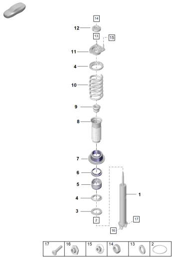 502-010 - Amortisseur (ressort helicoid)
Piece detachee