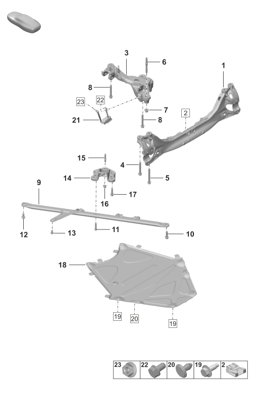 501-005 - Essieu arriere
Traverse