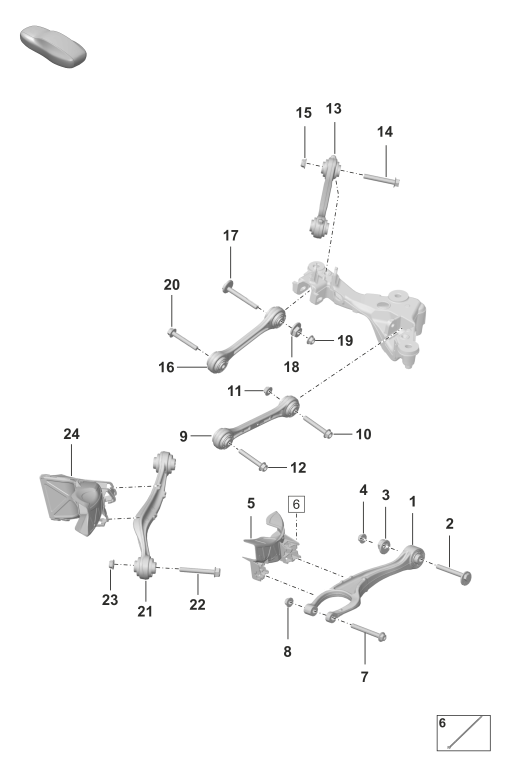 501-010 - Essieu arriere
bras transversal