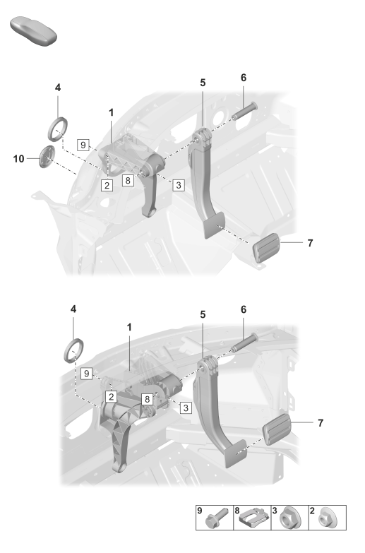 702-100 - Mecanisme de pedale de frein
pour boite autom. 8 rapports