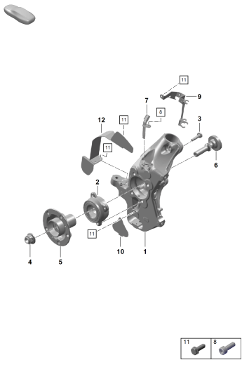 401-050 - Support de roue
Moyeu de roue