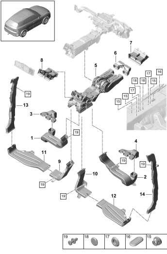 814-014 - guidage d'air
Climatiseur
Compartiment passagers
Climatronic 4 zones, booster