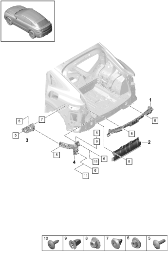 802-750 - Pieces de fixation
pare-chocs
Coupe