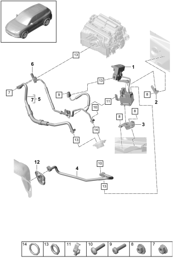 815-500 - circuit de refrigerant
caisson d'eau
pour vehicules avec
transmission hybride