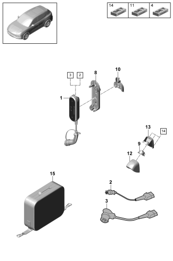 901-190 - Cable station charge domicile
pour vehicules avec
transmission hybride
Porsche Mobile Charger