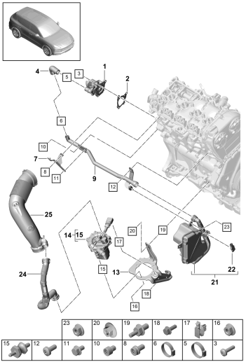 108-100 - Syst. epuration gaz d'echap.
avec injection air secondaire