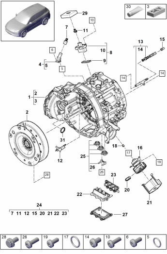 320-050 - Moteur princ. entrain. electr.
pour vehicules avec
transmission hybride