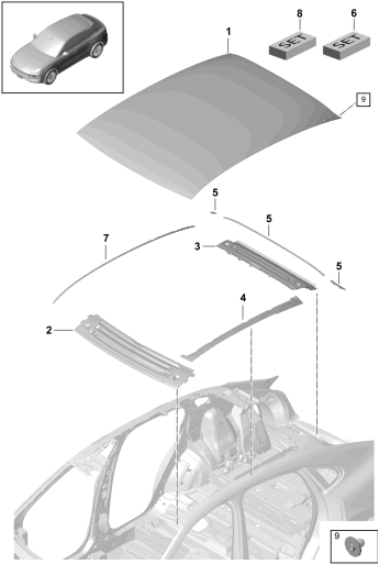 801-048 - Panneau de toit exterieur
Carbone
Traverse
Coupe