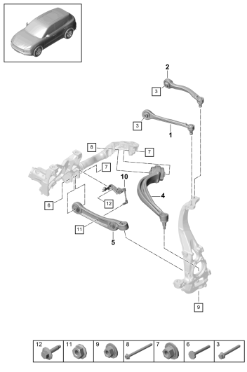 401-010 - bras transversal
Essieu avant