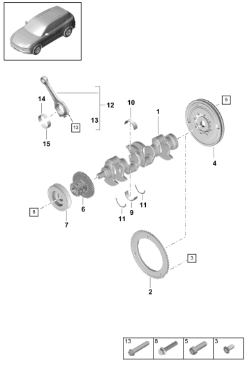 102-010 - Vilebrequin
bielle
amortisseur de vibrations