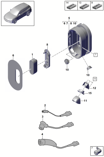 901-192 - Cable station charge domicile
pour vehicules avec
transmission hybride
Porsche Mobile Charger Connect