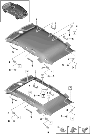 807-030 - Ciel de pavillon
et
Elements carross.amovibles