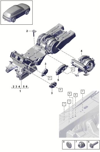 814-017 - Climatiseur/Chauffage
Climatronic 4 zones, booster