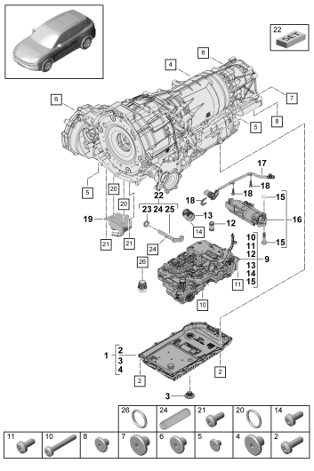 320-020 - Boite automatique 8 vitesses
pour transmission integrale
mecatronique avec logiciel
pompe a huile
Radiateur d'huile bdv
Carter d'huile boite de vit.