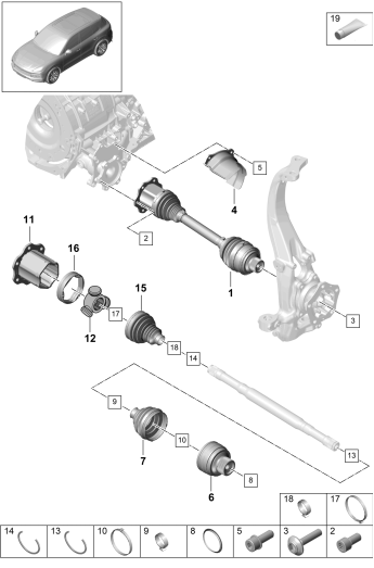 401-030 - Arbre de transmission
Essieu avant