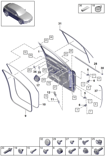 804-005 - Assemblage-tôlerie porte
Joints
Coupe