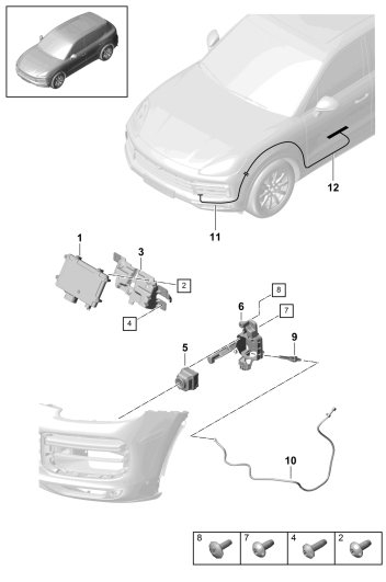 911-040 - pieces detail
pour vehicules avec systeme
de vision nocturne